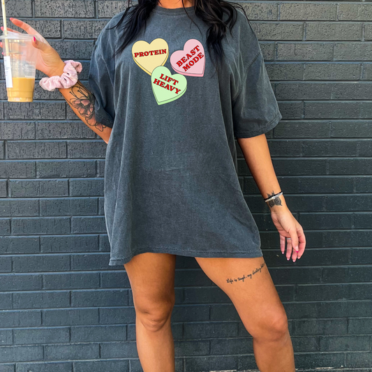 Candy Hearts Gym Shirt