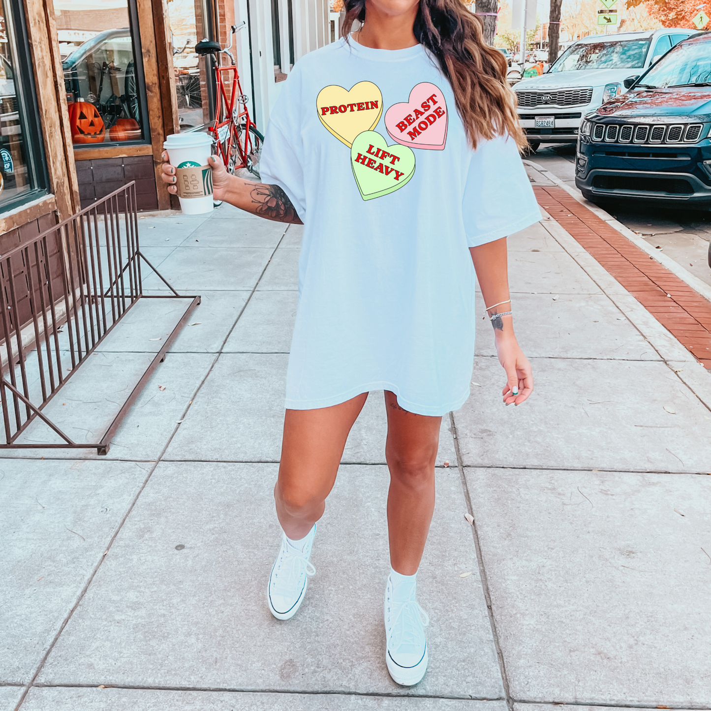 Candy Hearts Gym Shirt